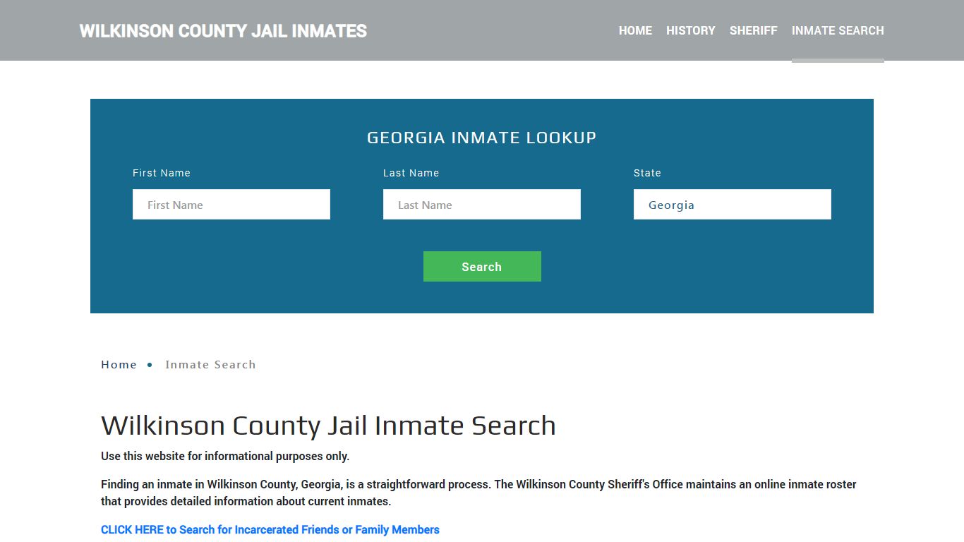 Wilkinson County, GA Detainee Lookup